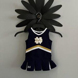 Under Armour Notre Dame Cheerleading Uniform Toddler Girls Size 18 Months